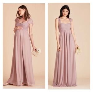 NWT BIRDY GREY Maria Convertible Maxi Dress Mauve Pink Blush Pink XS Bridesmaid